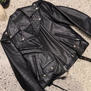 Vintage Harley Davidson Leather Biker Jacket